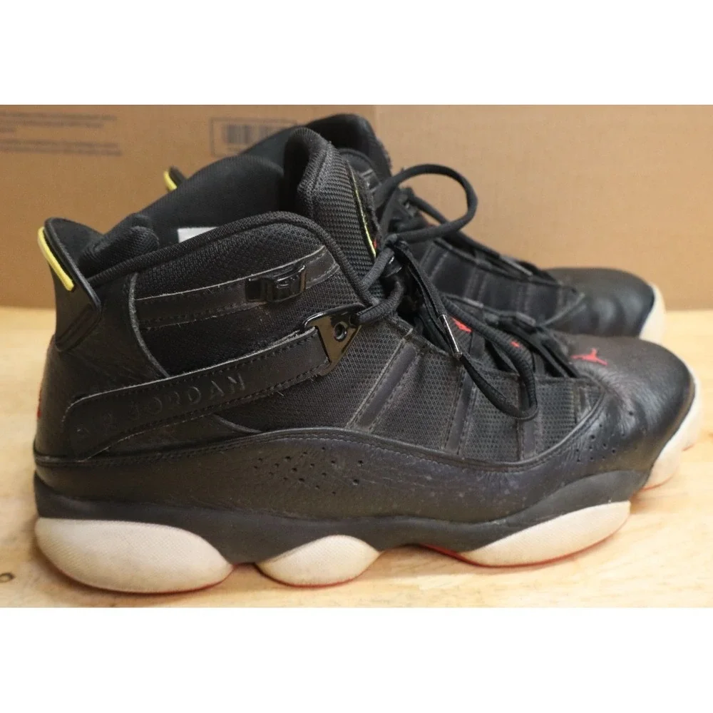 Air Jordan 6 Rings Shoes Black Red‎ White 